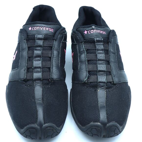Converse Black Pink Star Slip on Sneaker Walking Running Shoes Womens 7 Driving - Picture 2 of 7